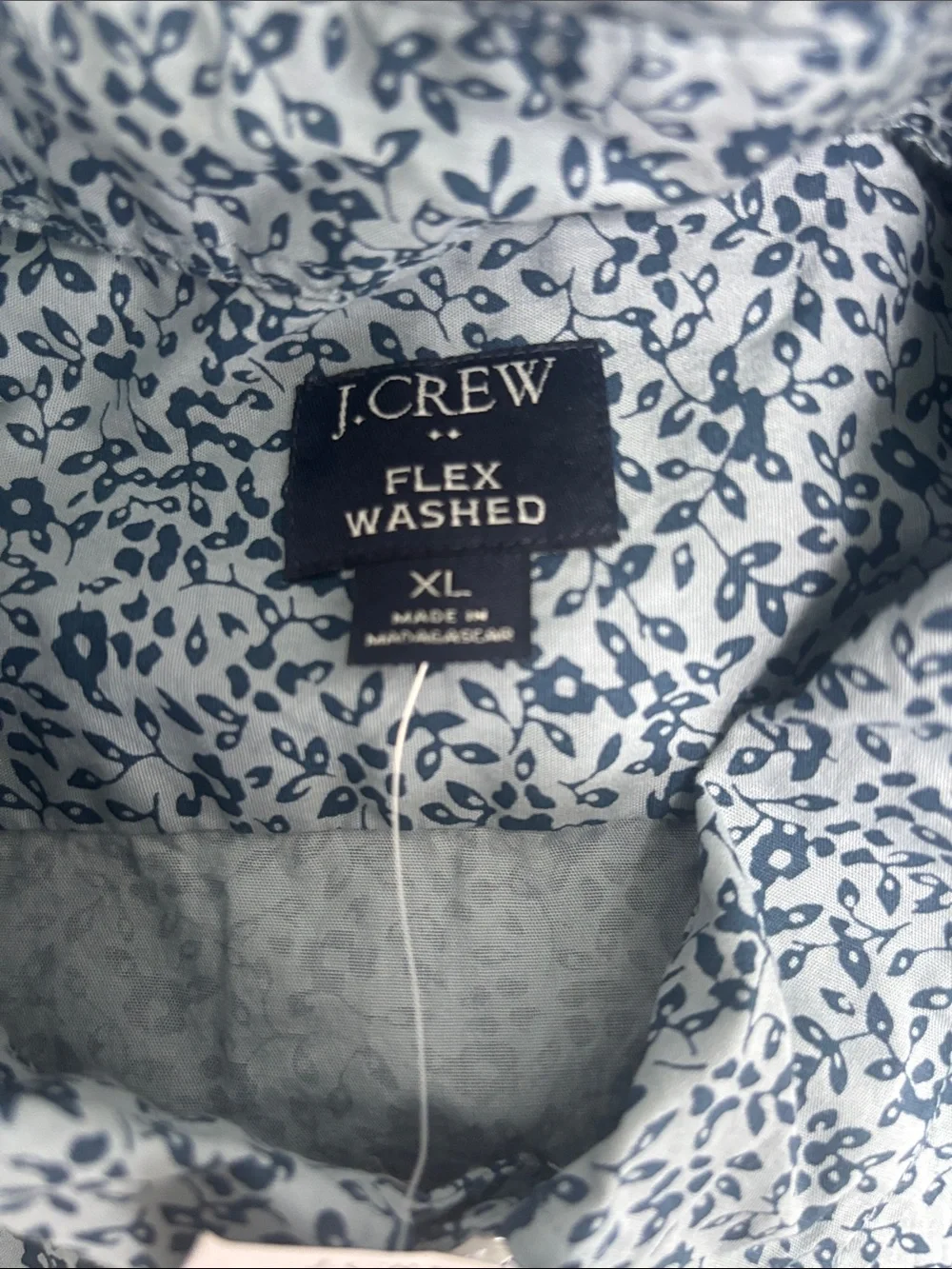 J. Crew Light Blue and Navy Micro Floral Button-Down Shirt